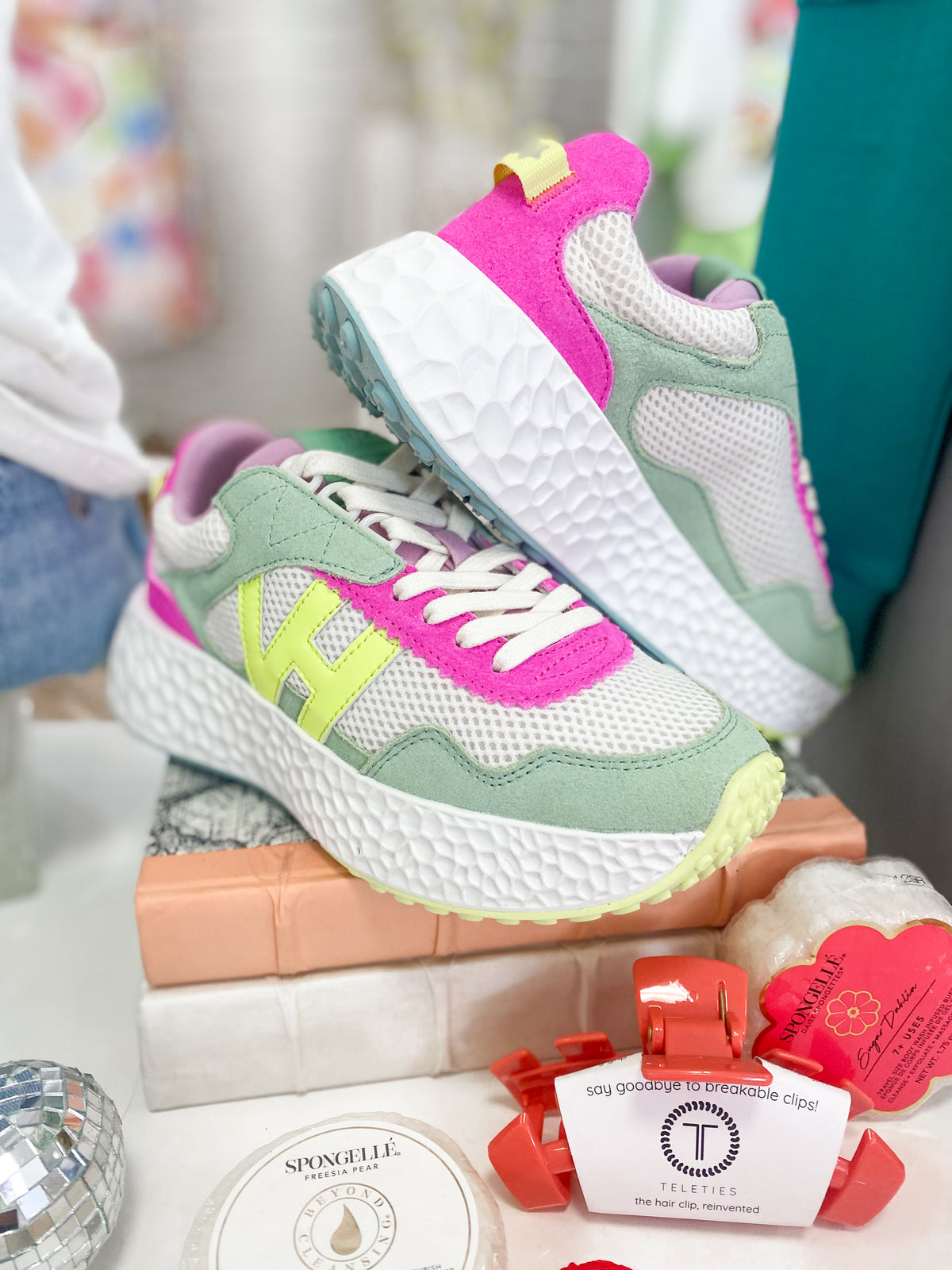 VH- STARLING SNEAKER PINK/MINT/YELLOW