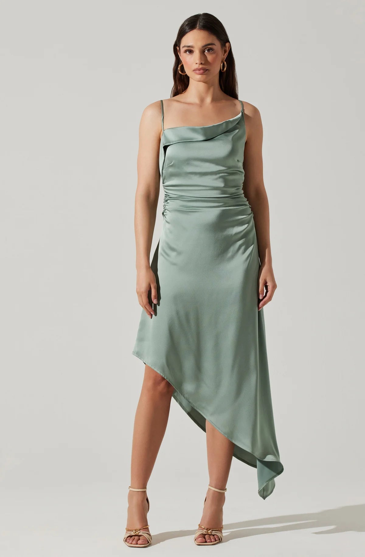 MIRIE COWL NECK MIDI DRESS