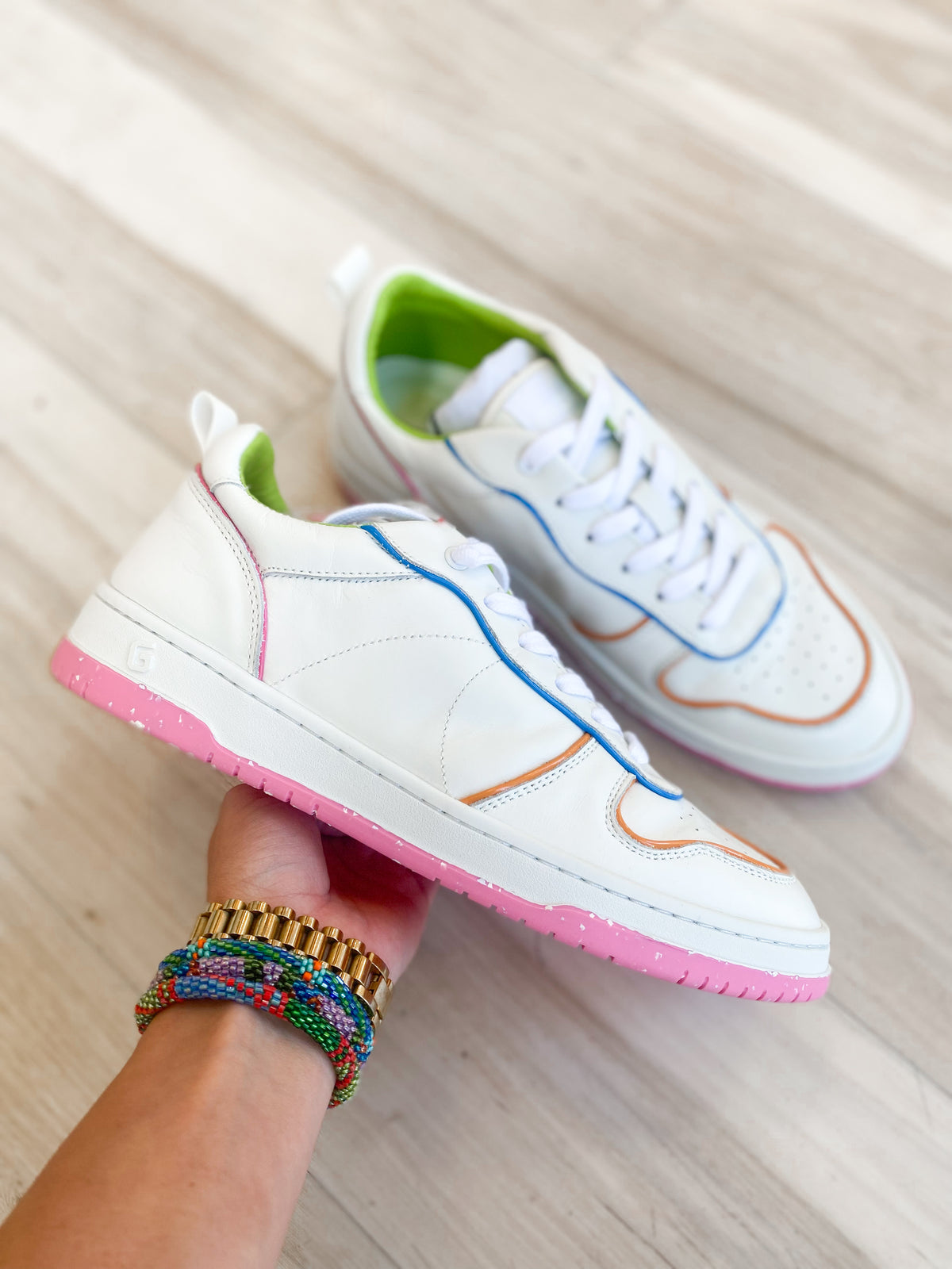 GADOL WHITE/MULTI STICH SNEAKER